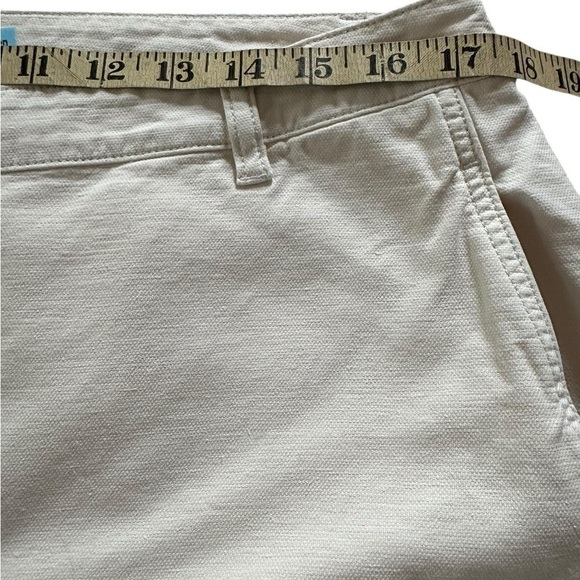 EILEEN FISHER OFF WHITE COTTON CANVAS CROPPED PANT SIZE 12 - Picture 8 of 11